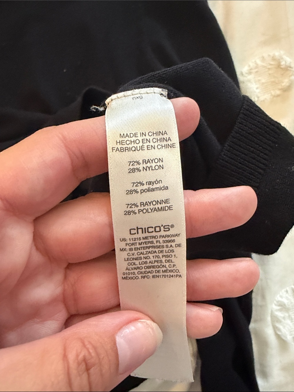 Chico's Black Ribbed Turtleneck sweater medium - Picture 5 of 5